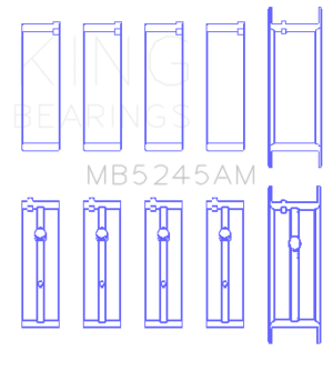 Nissan 146CI/2.4L KA24DE L4 Main Bearing Set - King Engine Bearings - Size +0.75 - `91-`04 Nissan 146CI/2.4L KA24DE L4 Main Bearing Set - King Engine Bearings - Size +0.75 - `91-`04